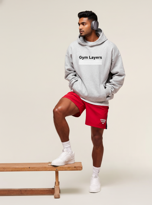 Heavyweight Oversized Pullover Hoodie - Gym Layers