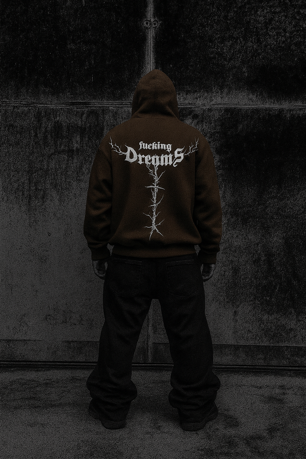 GymLayers Oversized Hoodie – Thorn Spine & “F*cking Dreams” Graphic