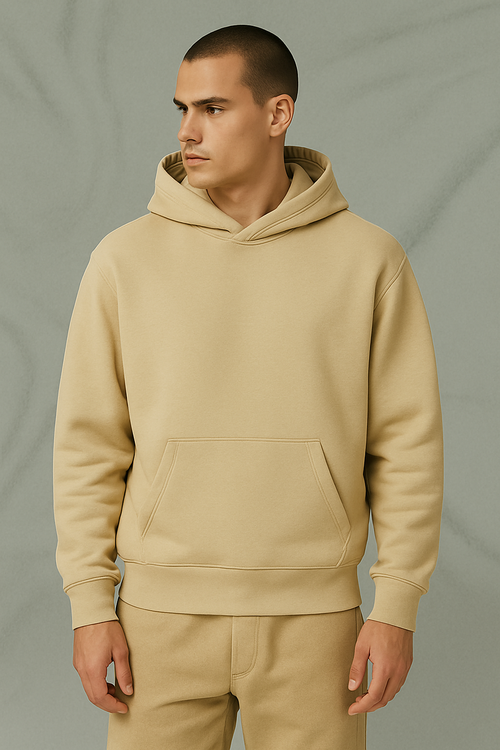 The Beige Premium Fit Hoodie