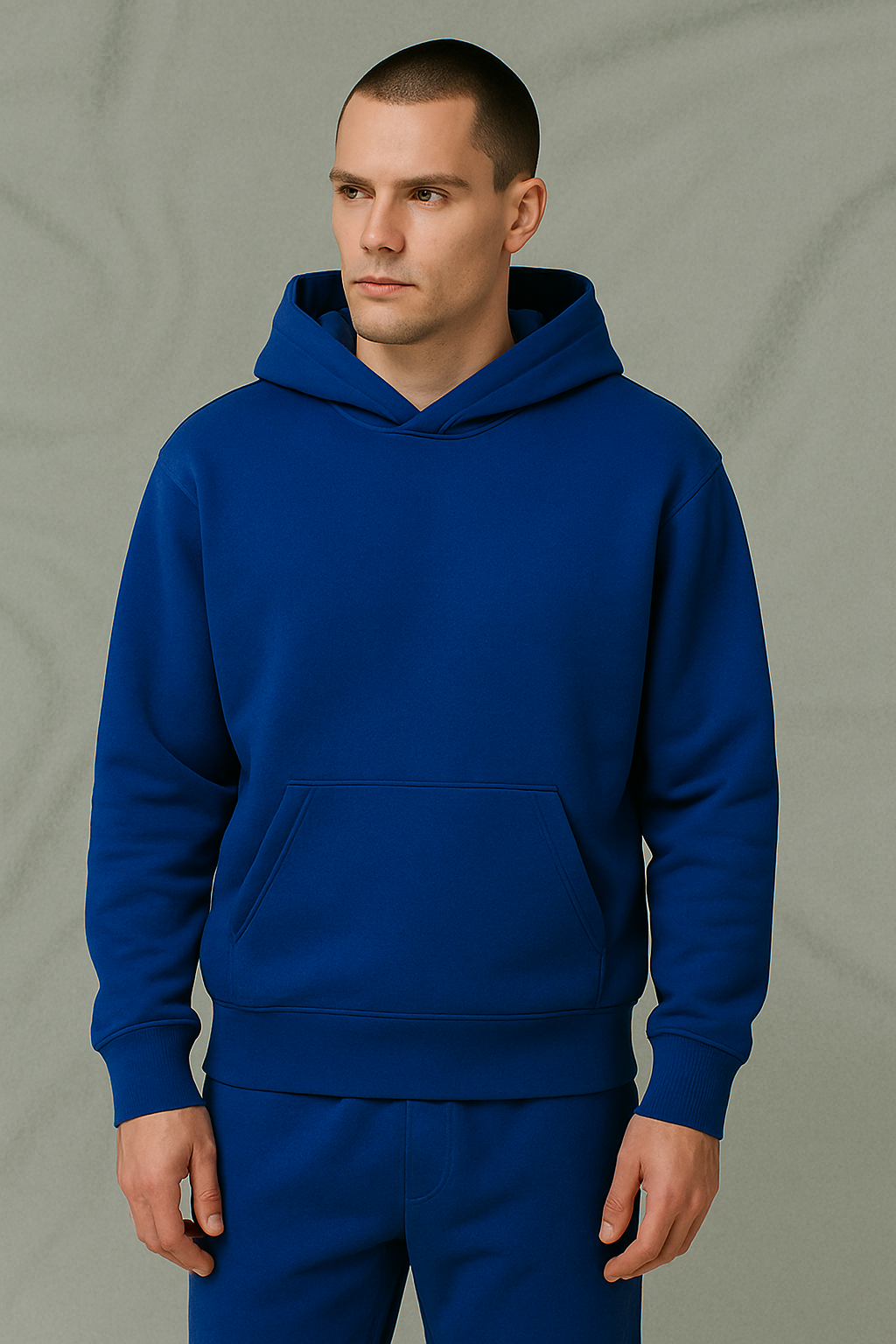 Premium Deep Blue Classic Hoodie