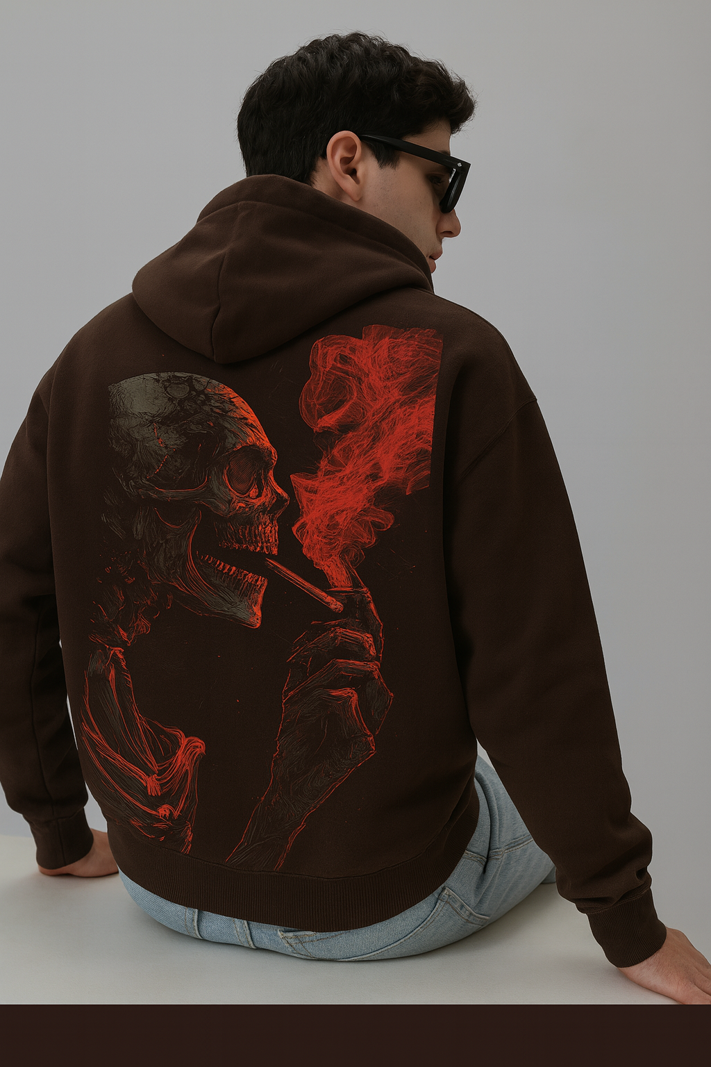 Oversized brown colour Hoodie | Gym Layers