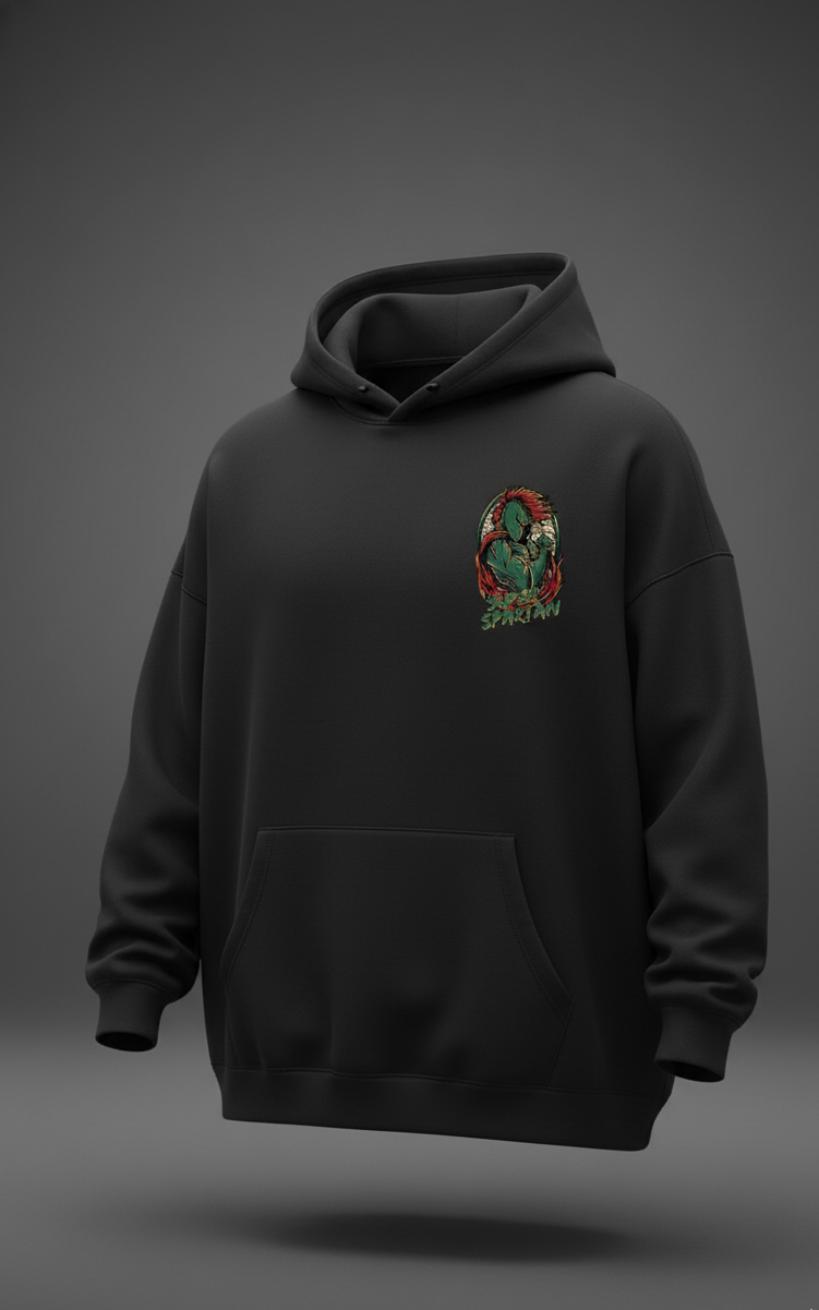 GYM LAYERS: Spartan Warrior Back-Print Hoodie