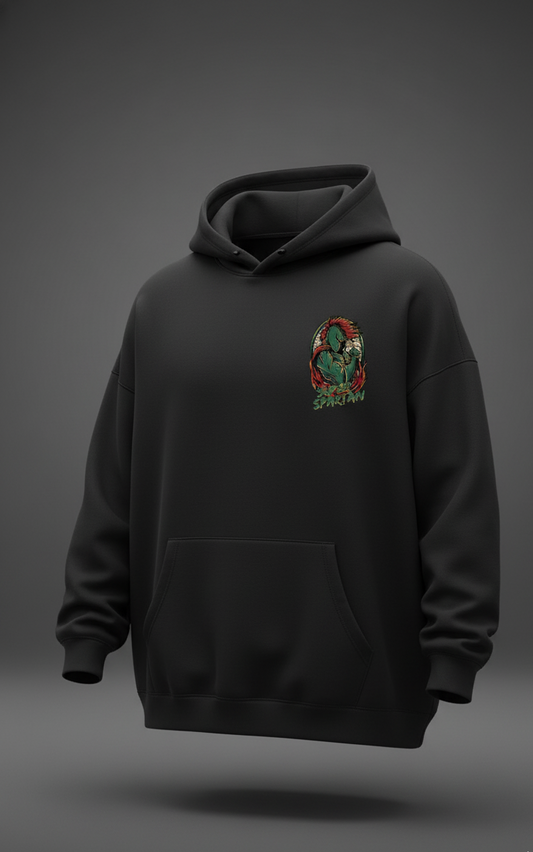 GYM LAYERS: Spartan Warrior Back-Print Hoodie