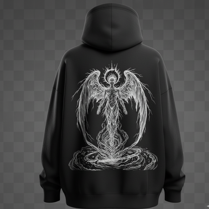 The Ascended Being Hoodie | Seraphim Risen: Oversized Streetwear Graphic Hoodie