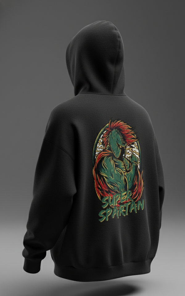 GYM LAYERS: Spartan Warrior Back-Print Hoodie