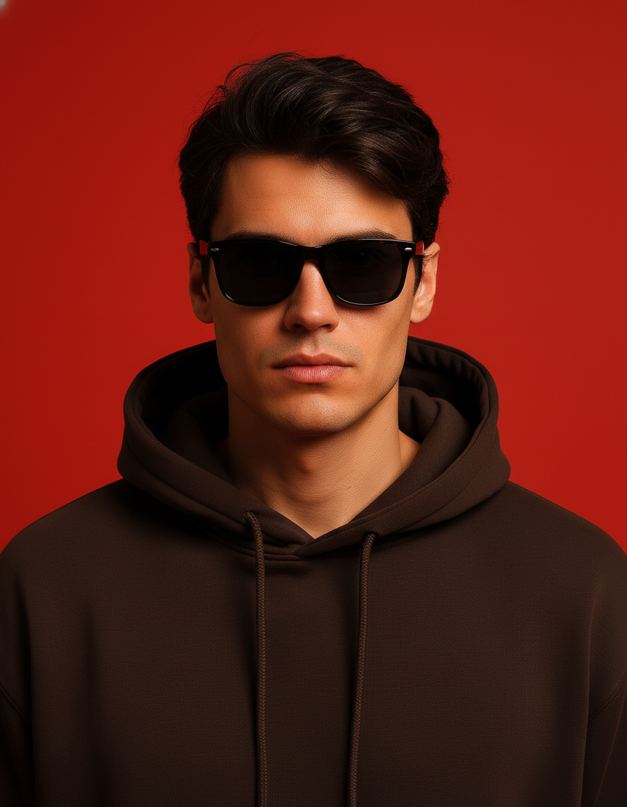 Brown Strong Knight Oversized Hoodie