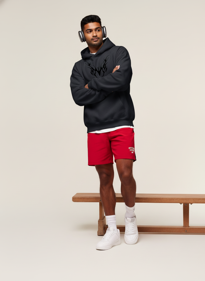 Reaper Wing Oversized Pullover | Cyber Sigilism Graphic Hoodie