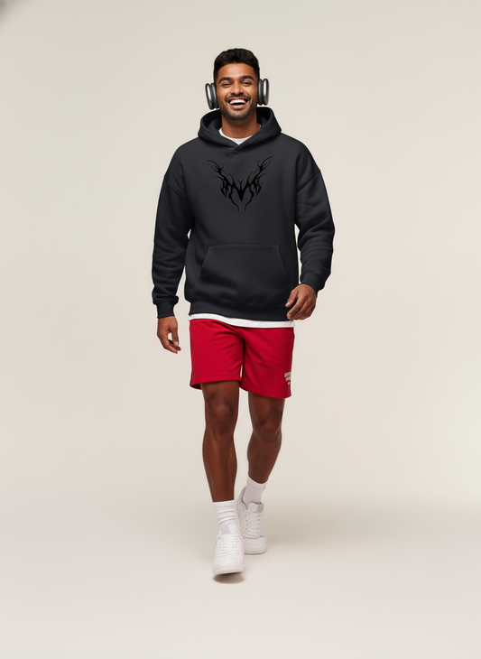 Reaper Wing Oversized Pullover | Cyber Sigilism Graphic Hoodie