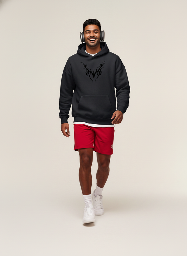 Reaper Wing Oversized Pullover | Cyber Sigilism Graphic Hoodie